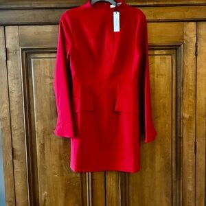Commense Cowl Neck Red Mini Dress